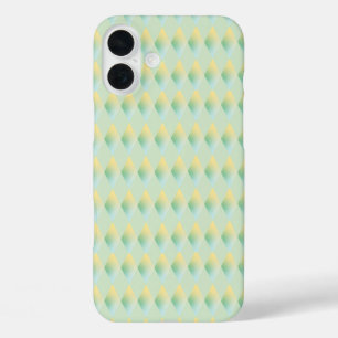 Gelbgelbe Diamantform Gemustert iPhone 16 Plus Hülle