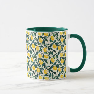 Gelbgelbe Lemon Gemustert Tasse