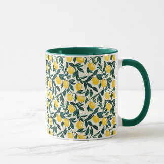 Gelbgelbe Lemon Gemustert Tasse