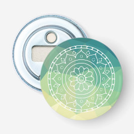Gelbgelbe Mandala Inspiration Harmonie Blume Flaschenöffner