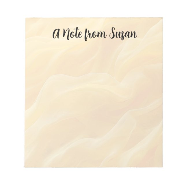 Gelbgelber Abstrakter Hintergrund Notizblock (Vorderseite)