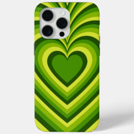 Gelbgelbes Hypnotic Herz Liebe Muster Case-Mate iPhone Hülle