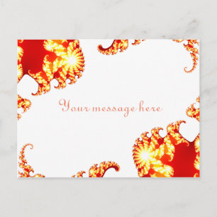 Gelbgelbes Mandalbrot-Fraktal Postkarte