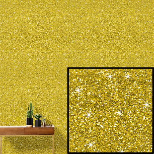 Gelbgold mit funkelnden Sternen Tapete