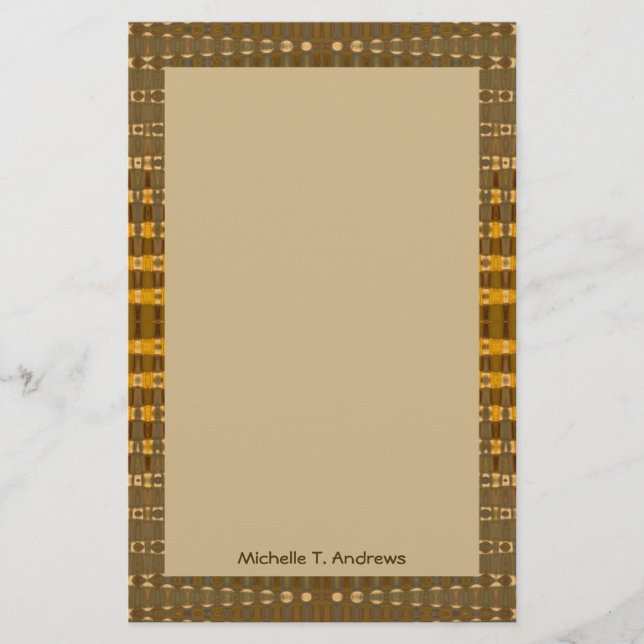 Gelbgoldbraun Briefpapier (Vorderseite)