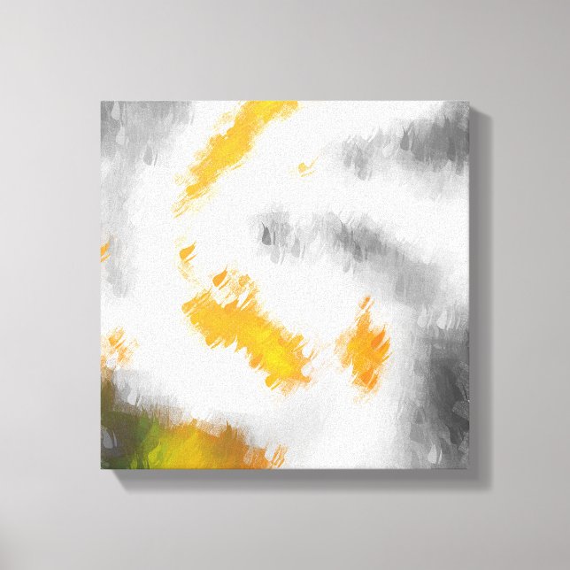 Gelbgrau-orange-grün-schwarz abstrakt pic leinwanddruck (Vorderseite)