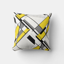 Gelbgrauweißes Schwarz Abstrakt Angular Design