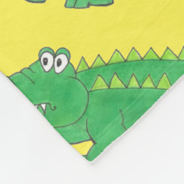 Gelbgrüner Alligator Krokodile Gator Croc Animal Fleecedecke