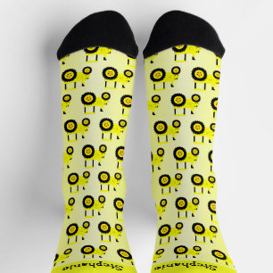 Gelbgut Traktor Design Personalisiert Socken