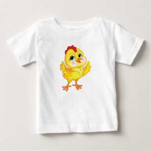 Gelbhühner niedlicher Cartoon Baby T-shirt
