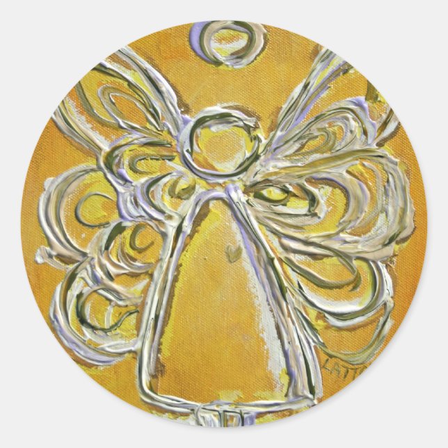 Gelbkleber Runder Aufkleber (Vorderseite)