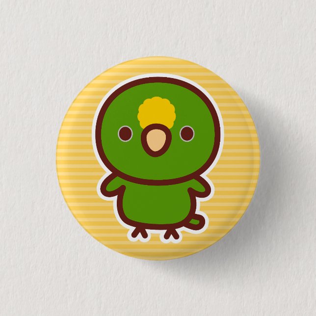 Gelbkronenamazone Button (Vorderseite)