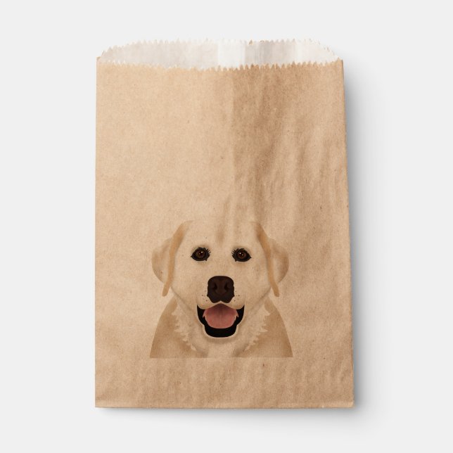 Gelblabrador Retriever Cartoon Geschenktütchen (Vorderseite)