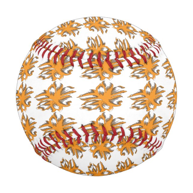 gelblich-orange, orange-gelb dekorativ baseball (Vorderseite)