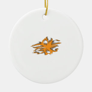 gelblich-orange, orange-gelb dekorativ keramik ornament