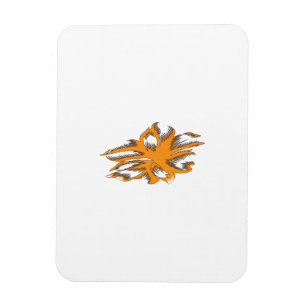 gelblich-orange, orange-gelb dekorativ magnet