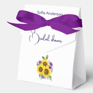 Gelbliche lila Wildblume Sonnenblume Wasserfarbe Geschenkschachtel
