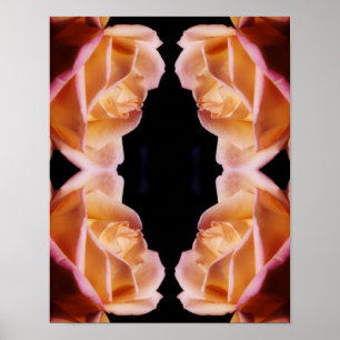Gelbliche Rosenknospe Blumen Natur Kunst getönt Poster