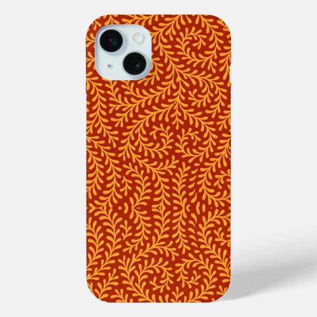 Gelbliches Blattrebenmuster  Case-Mate iPhone Hülle (Rückseite)