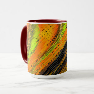 Gelbliches kleines Mosaik und verdreht Tasse