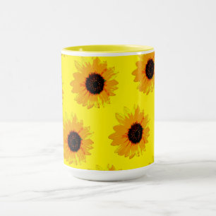Gelbölgemalte Sonnenblumen, Tasse