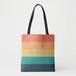 Gelborange, 5 Farben, Name Personalisiert T Tasche