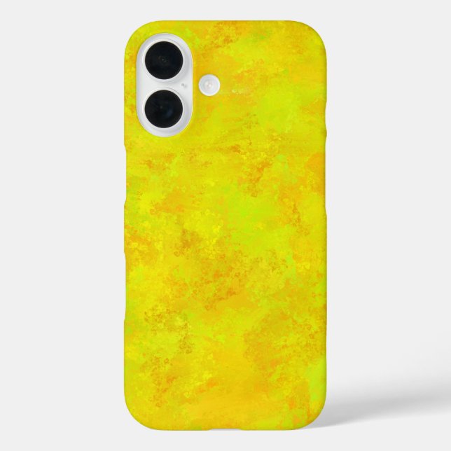 Gelborange Abstraktes Muster iPhone 16 Hülle (Rückseite)
