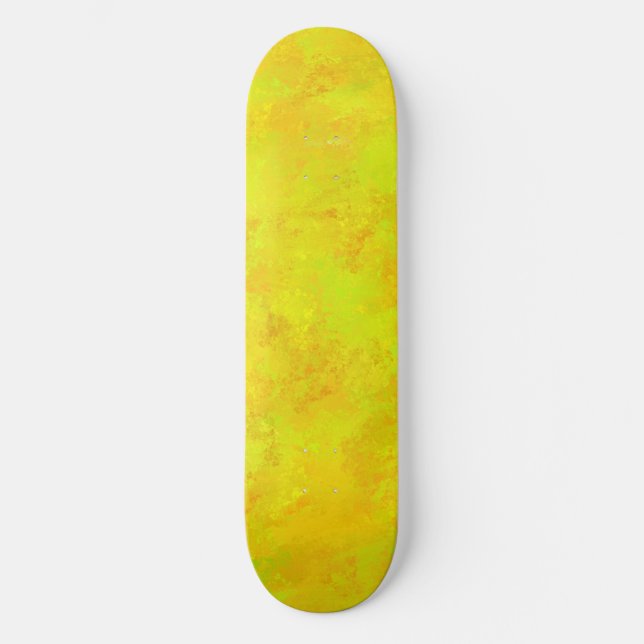 Gelborange Abstraktes Muster Skateboard (Vorderseite)