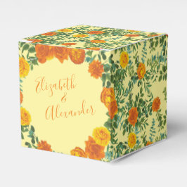 Gelborange Hochzeitsflorale Rose Geschenkschachtel