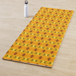 Gelborange Muster Yogamatte