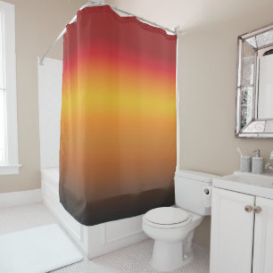Gelborange Orange Yellow Ombre Duschvorhang