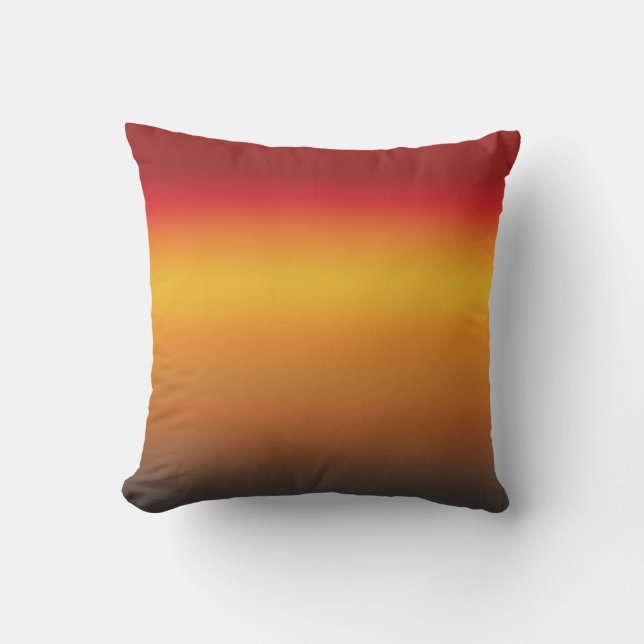 Gelborange Orange Yellow Ombre Kissen (Vorderseite)