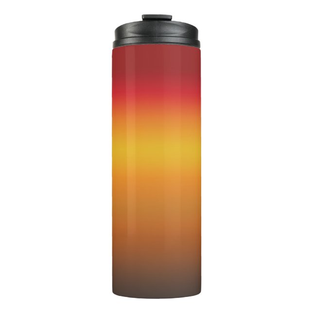 Gelborange Orange Yellow Ombre Thermosbecher (Vorderseite)