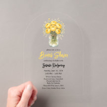 Gelbpastellene Ranunculus-Mason-Glas-Brautparty