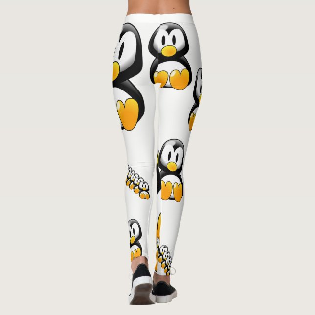 Gelbpinguin-Teenager Leggings (Rückseite)