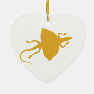 Gelbreptil Keramik Ornament