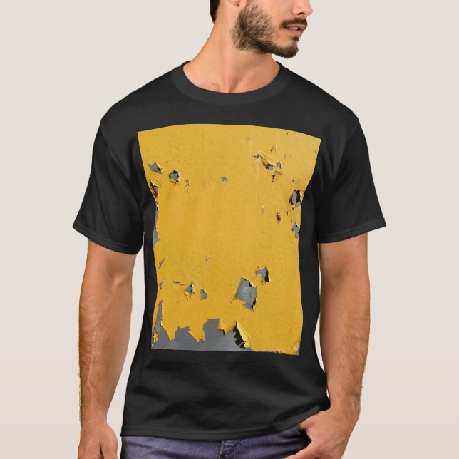 Gelbrisches Metall: schmutzige Textur. T-Shirt (Vorderseite)