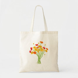 Gelbrot und orange Ranunculus-Blume Tragetasche