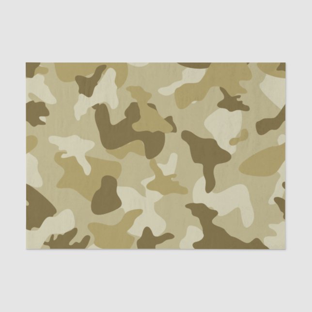 Gelbsandmuster Camouflage Tarnmuster Seidenpapier (Vorderseite)