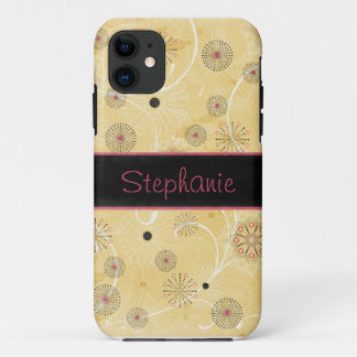 Gelbschwarz und rosa Personalisiert Case-Mate iPhone Hülle