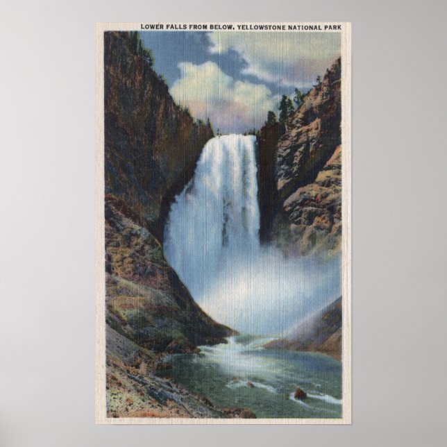 Gelbstein, Wasserfälle von unten Poster (Vorne)