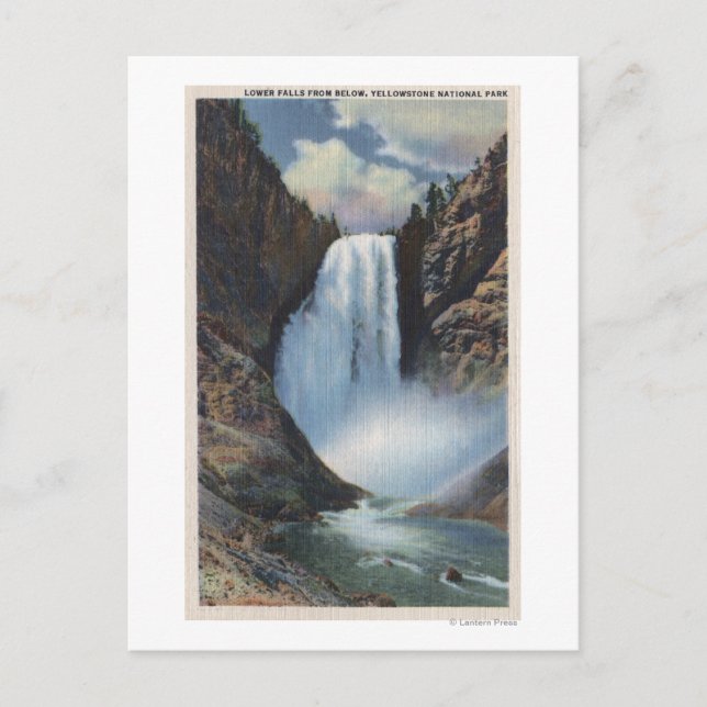 Gelbstein, Wasserfälle von unten Postkarte (Vorderseite)