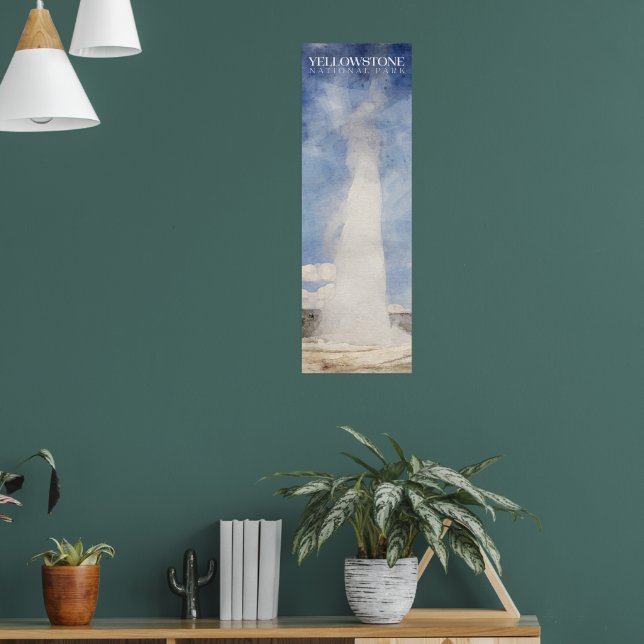 Gelbsteinfarben, altes feines Poster, 12x36" Poster (Wohnzimmer 1)