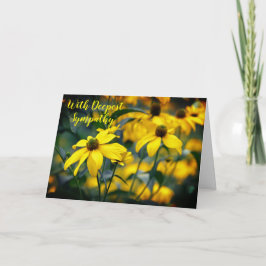 Gelbstlebedecke mit tiefem Beileid Karte