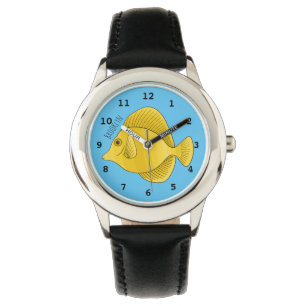 Gelbtang-Cartoon Armbanduhr