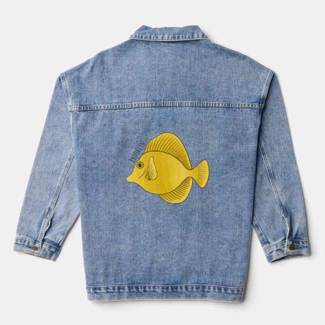 Gelbtang-Cartoon Jeansjacke (Rückseite)