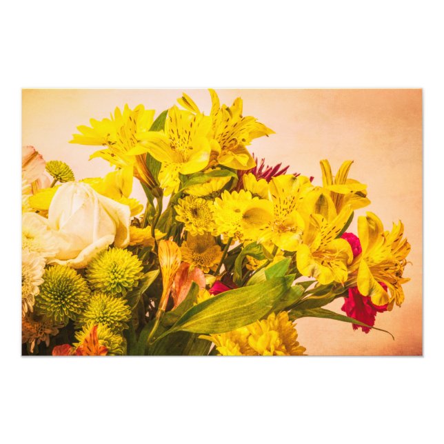 Gelbte Blume Fotodruck (Vorne)