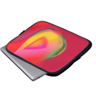 Gelbtropfdreieck auf Rot Laptopschutzhülle