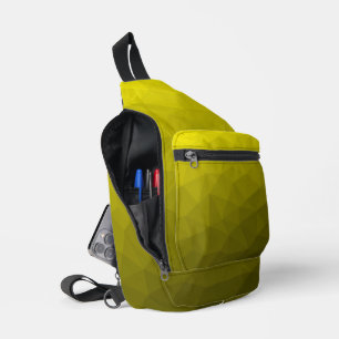Gelbverlauf geometrisches Maschenmuster Crossbody Bag