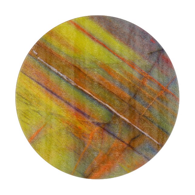 Gelbversteinertes Holz Schneidebrett (Vorderseite)